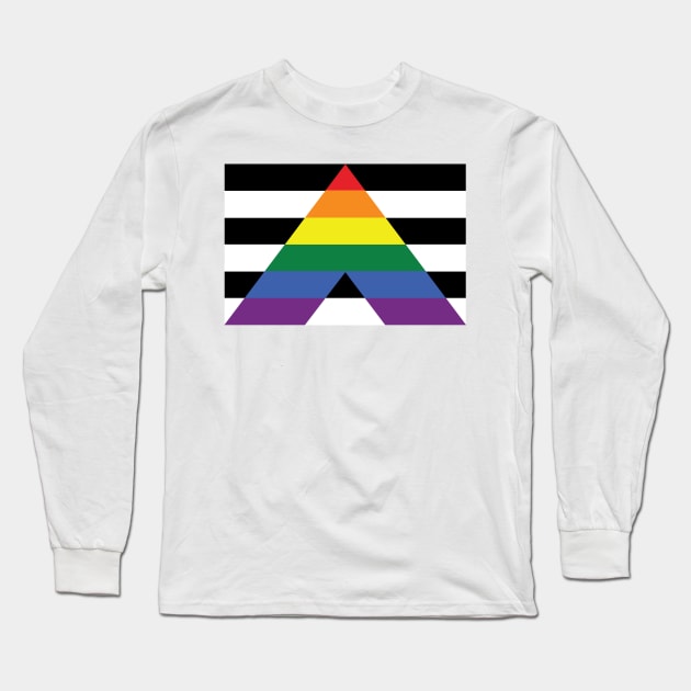 Straight Ally pride flag Long Sleeve T-Shirt by snowshade